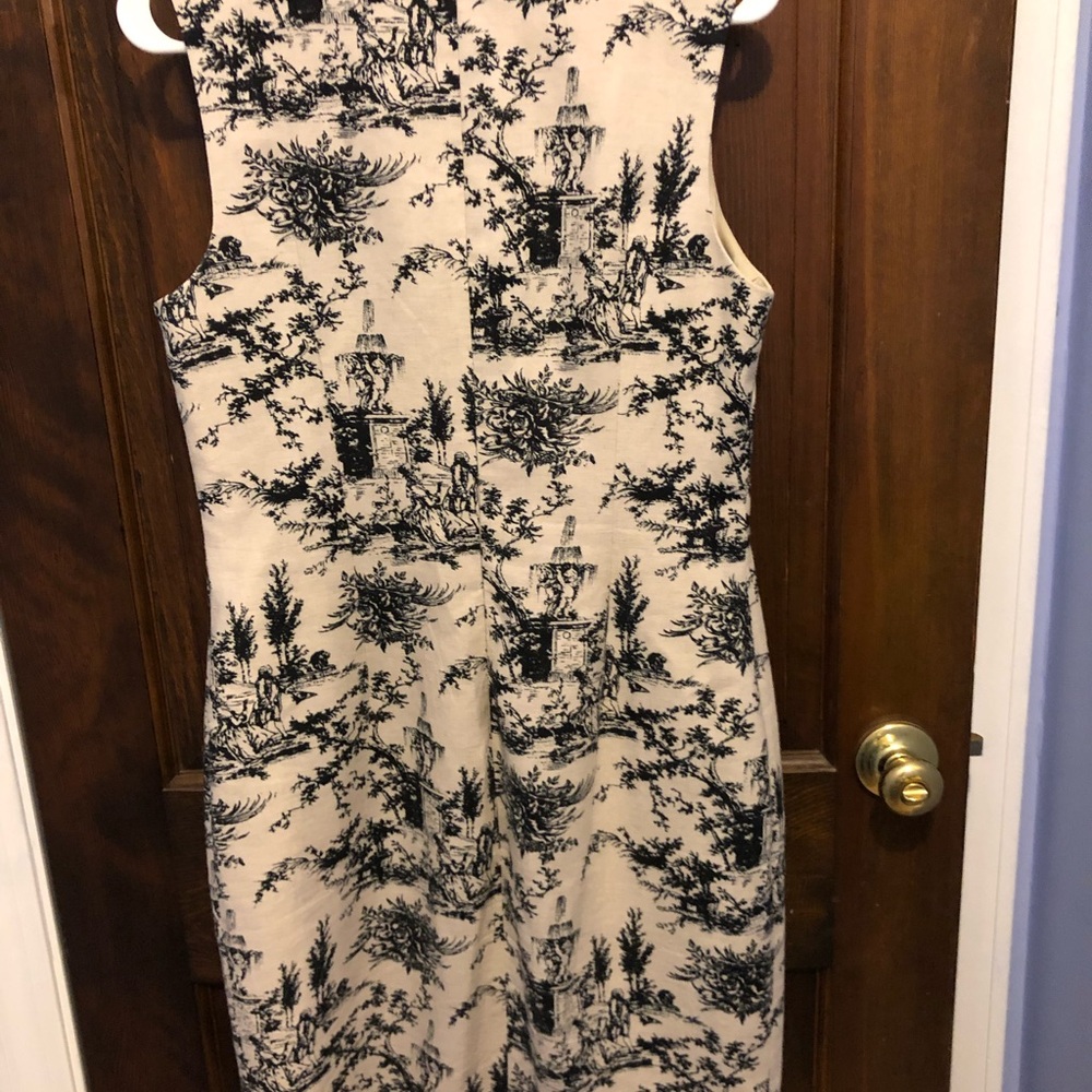David Meister Dress Sleeveless Toile print size 10 perfect